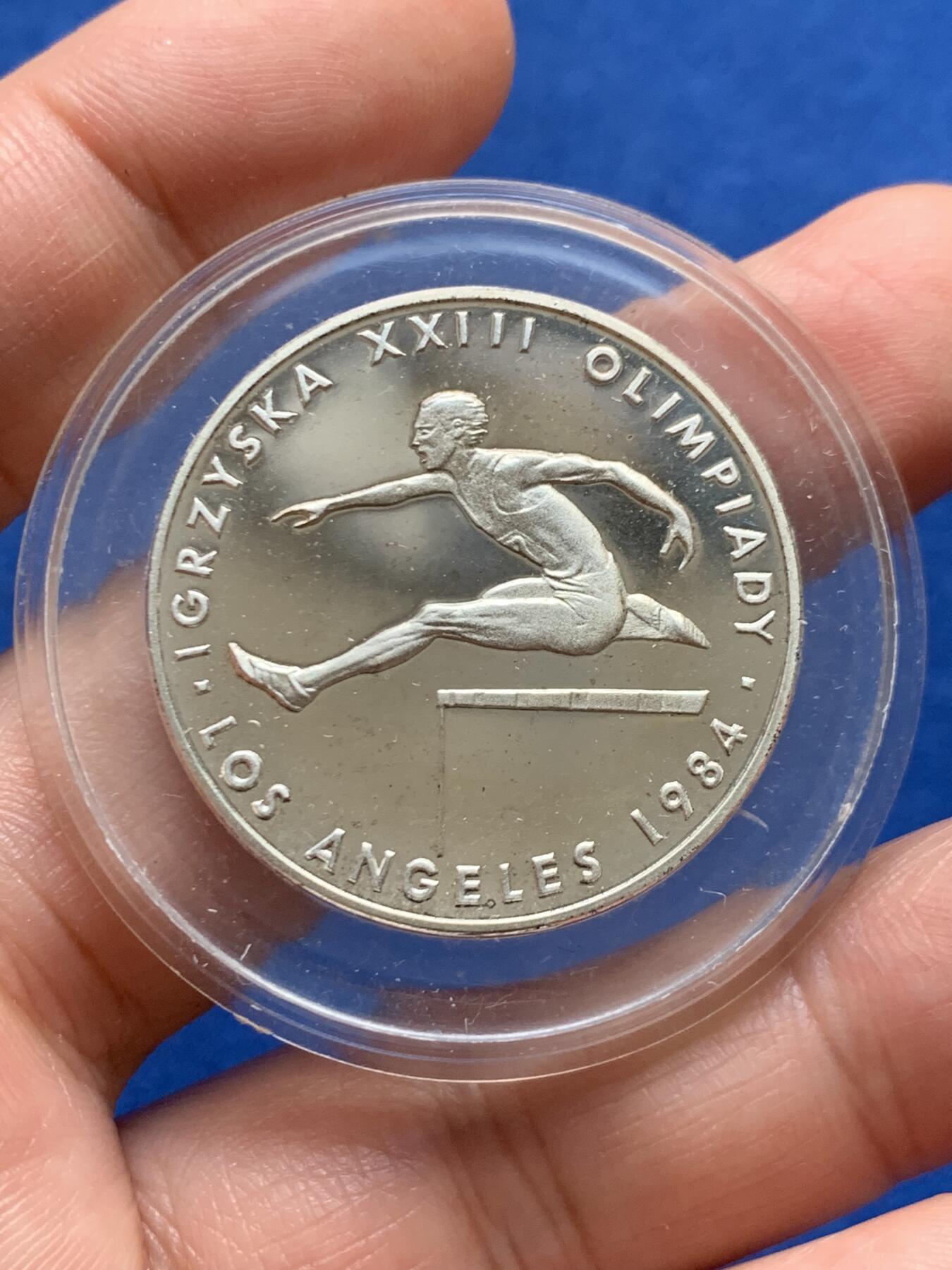 《竞宝斋》第447场 周日，周一，2场连拍 （全场包邮） 波兰1984年洛杉矶奥运会200兹罗提银币 750银 17.6克