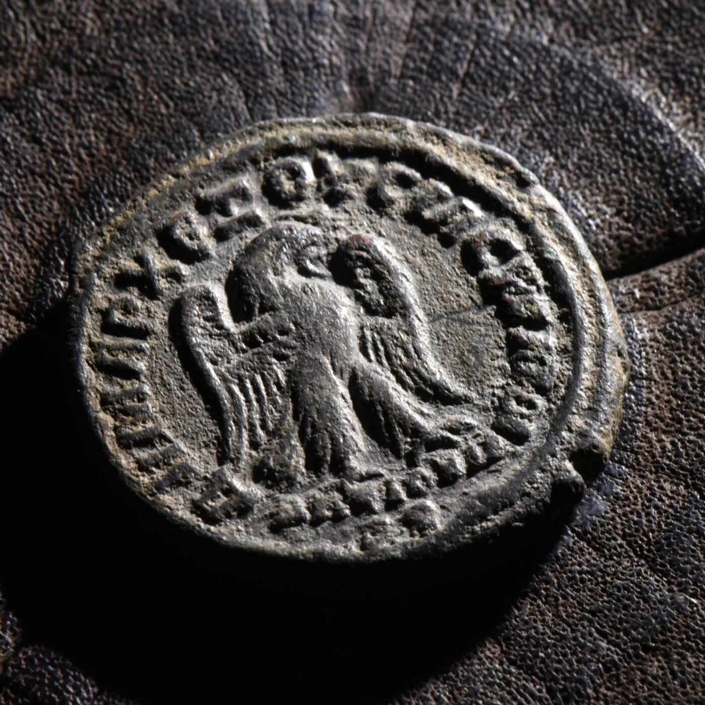 【良泉】【元旦直播场】1月1日晚19.30点开拍！208组西方古代钱币、日本朝鲜花钱 11.18克【土锈未清理】公元248-249年【古罗马】菲利普二世“站鹰”叙利亚行省四德拉克马银币