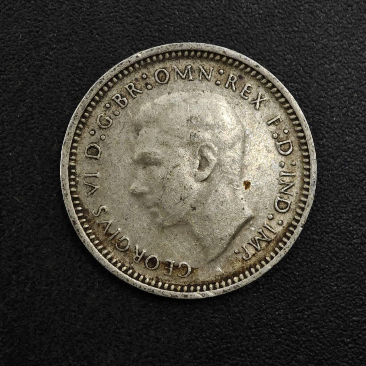 【淘币小摊】实时拍第八百二十七拍   散币场   满百包邮可预留二周 每周一统一发货   澳大利亚1943年乔治六世3便士银币