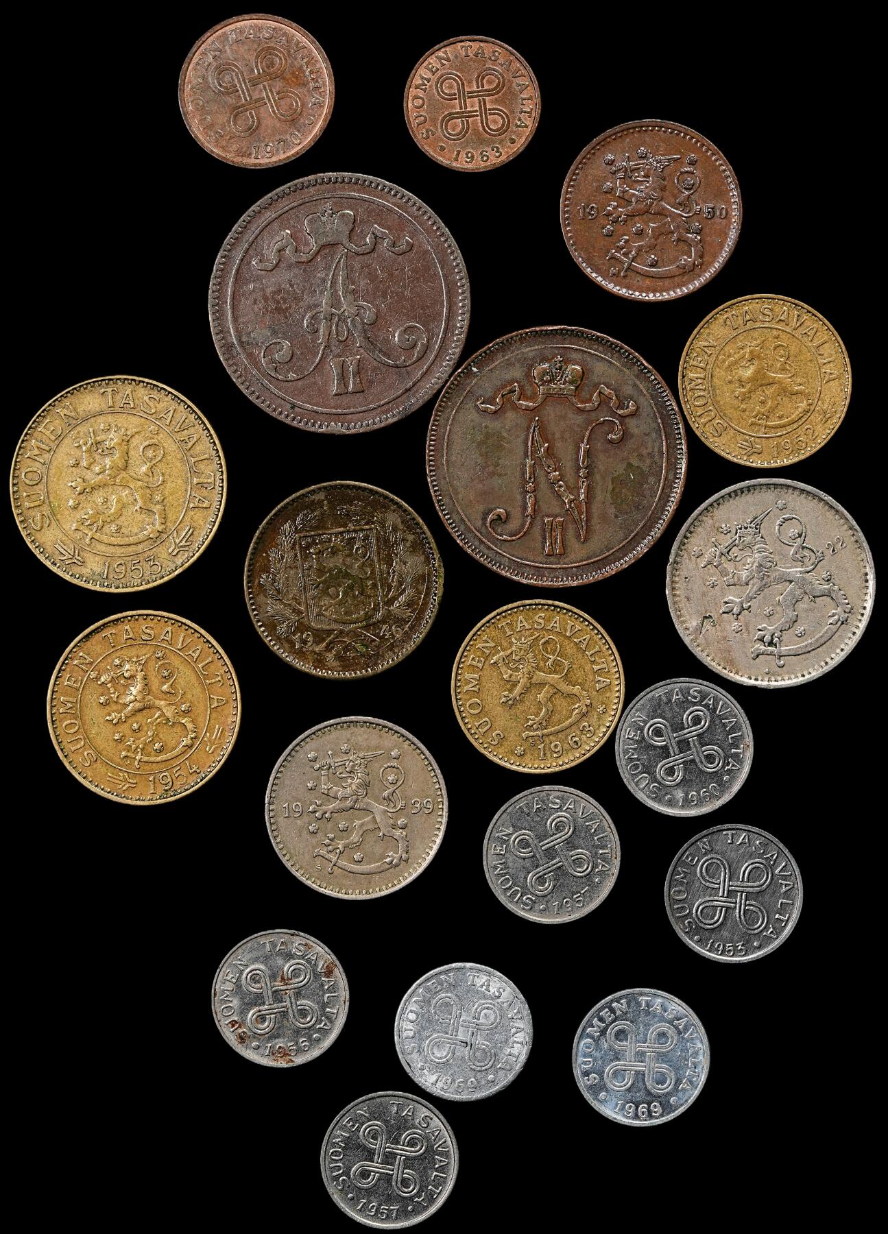 修遠堂世界钱币第九十七期 芬兰钱币一组