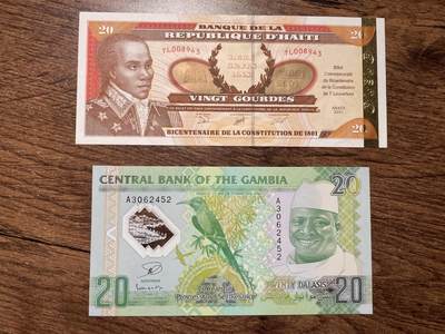 海地+冈比亚 纪念钞 UNC - 海地+冈比亚 纪念钞 UNC