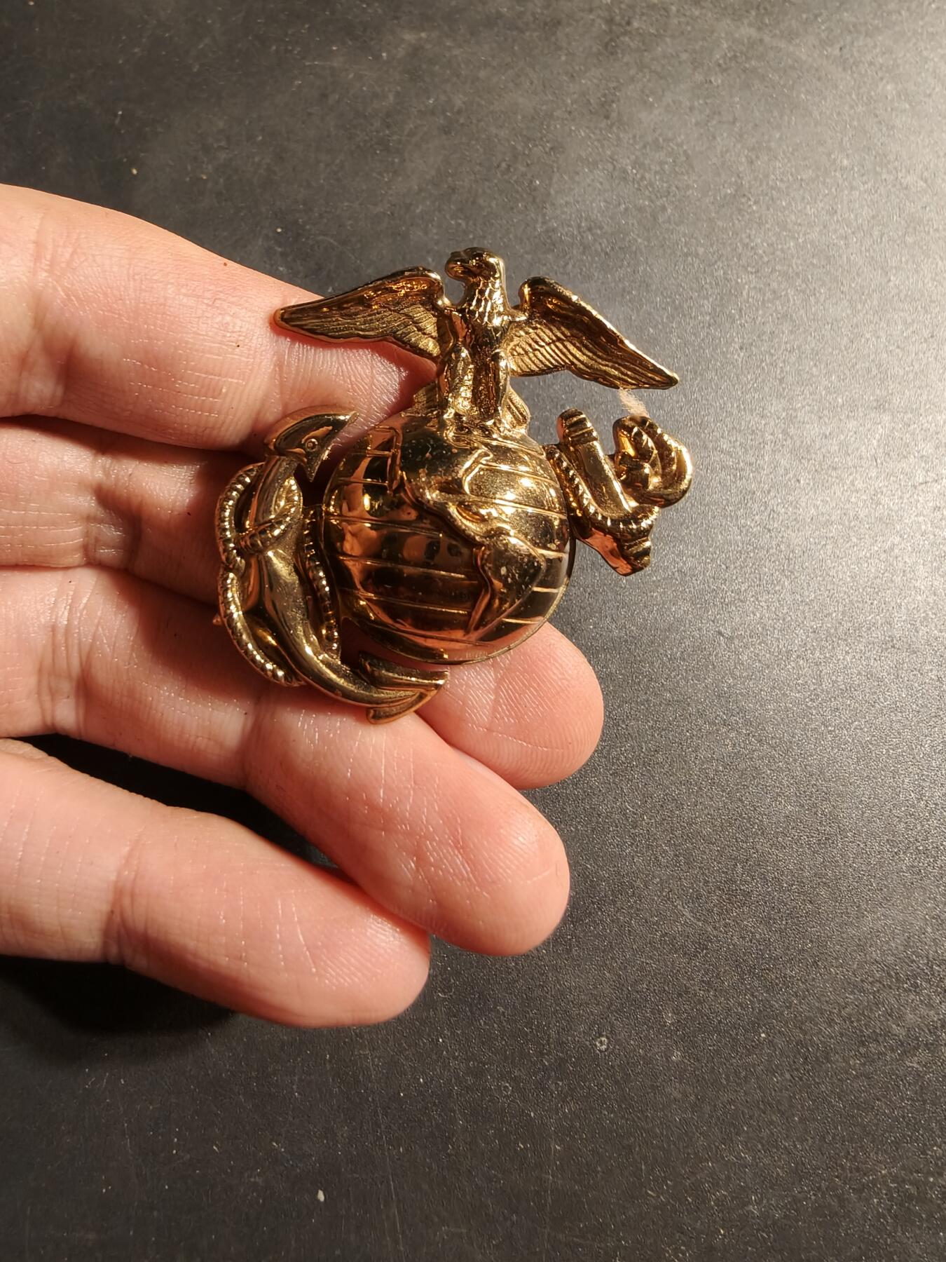 老王徽章第169期 美国海军陆战队大檐帽帽徽