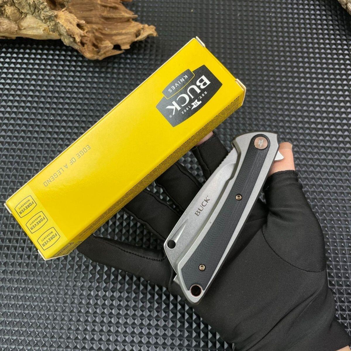 D2钢+G10手柄,巴克户外便携式折叠刀