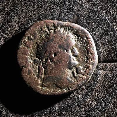 【良泉】【元旦直播场】1月1日晚19.30点开拍！208组西方古代钱币、日本朝鲜花钱 - 12.32克，公元70年【古罗马】【埃及行省】【少见】弗拉维王朝第一位皇帝韦斯巴芗，背希腊和平女神厄瑞涅 四德拉克马银币，亚历山大港造币厂打制