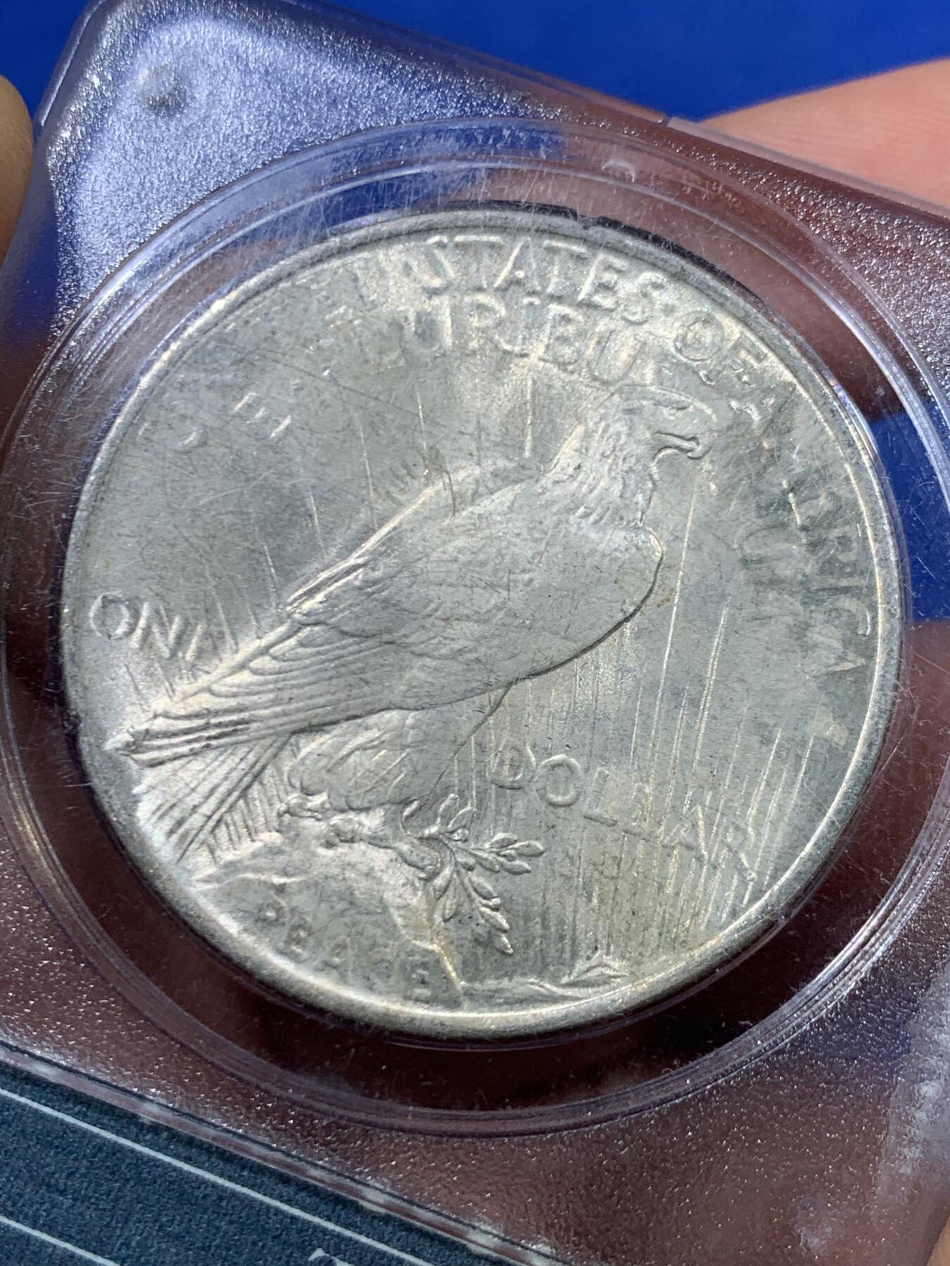 《竞宝斋》第447场 周日，周一，2场连拍 （全场包邮） PCGS MS64  美国1923年和平鸽一美元银币 经典摇摇乐