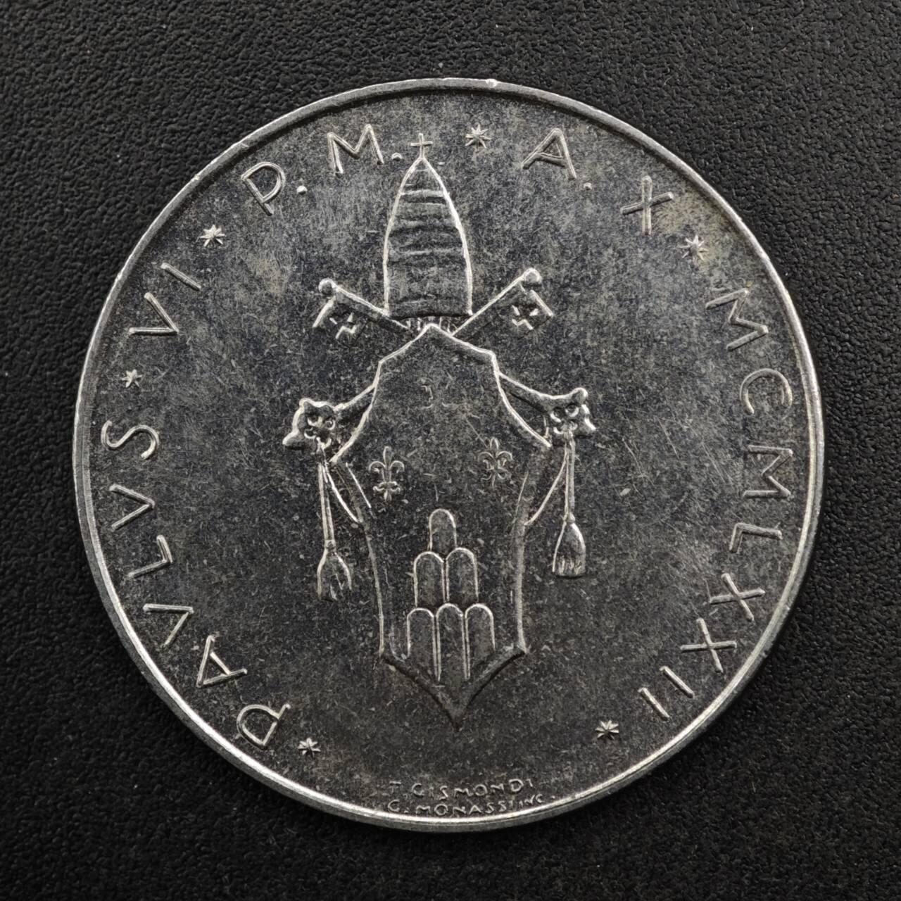 【淘币小摊】实时拍第八百二十七拍   散币场   满百包邮可预留二周 每周一统一发货   梵蒂冈1972年100里拉