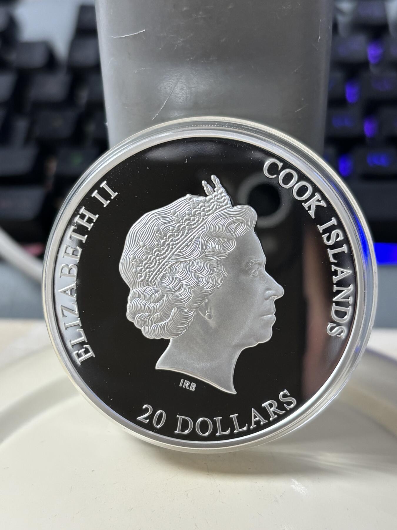 第186期拍卖 库克2021年信息大爆炸3盎司高浮雕精制纪念银币，999银，发行量999枚