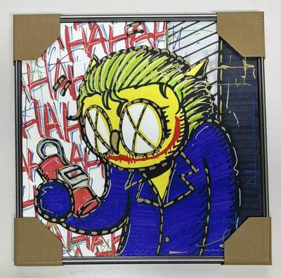 零元拍：OWSON 系列作品装饰肌理画《小丑》，相框尺寸35/35CM。因展品出展，镜框可能有轻微划痕，介意勿拍 - 零元拍：OWSON 系列作品装饰肌理画《小丑》，相框尺寸35/35CM。因展品出展，镜框可能有轻微划痕，介意勿拍