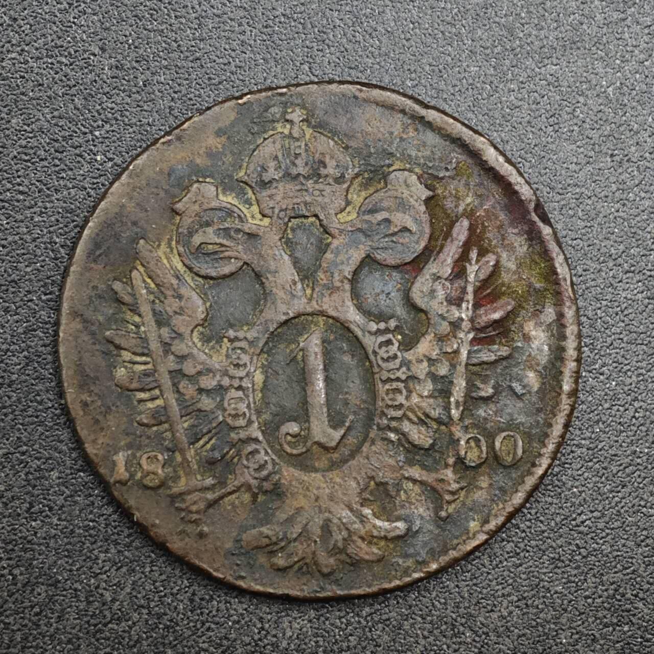 【淘币小摊】实时拍第八百二十七拍   散币场   满百包邮可预留二周 每周一统一发货   奥地利1800年1克鲁泽铜币