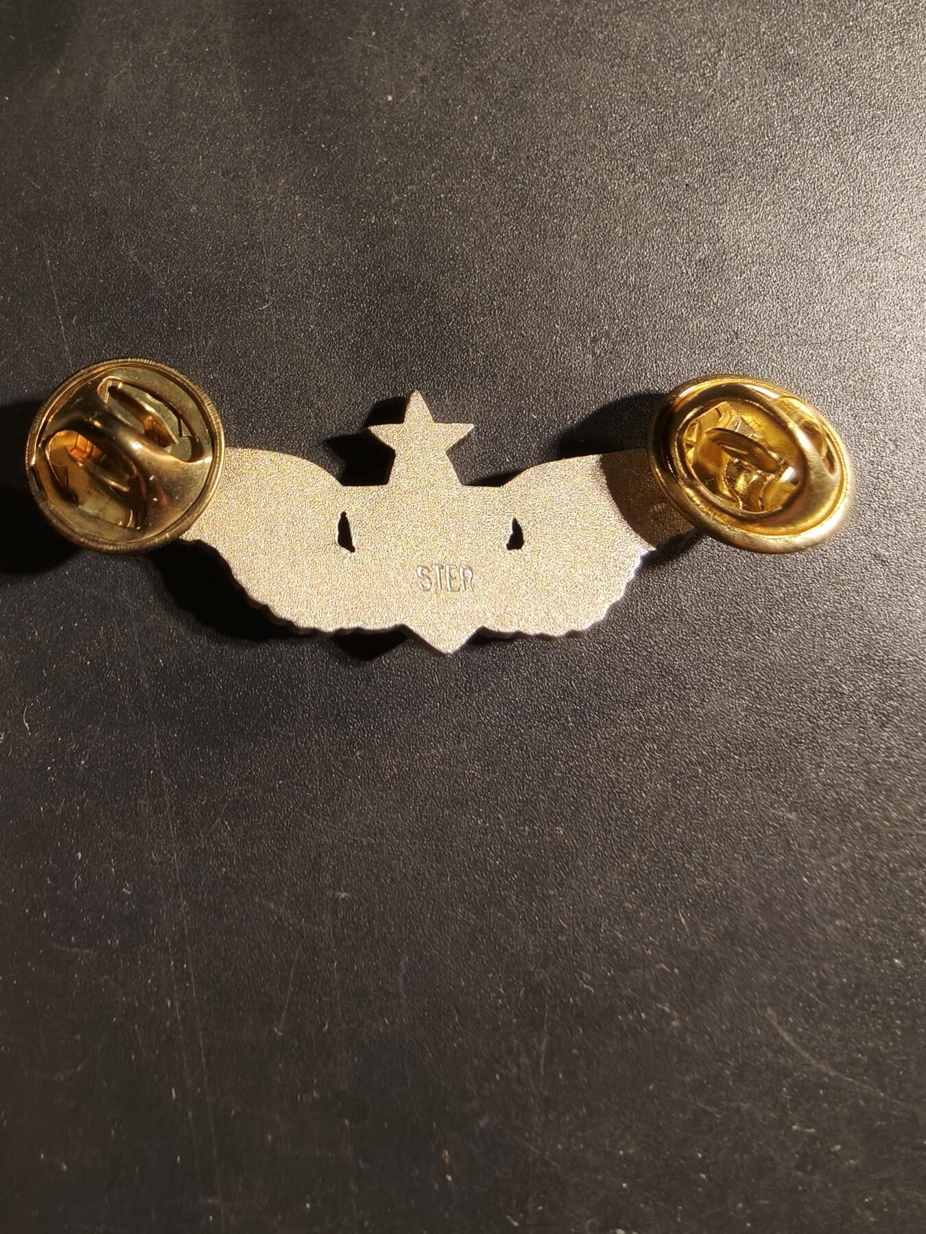 老王徽章第169期 美国空军军医中级技能章    925银    2英寸