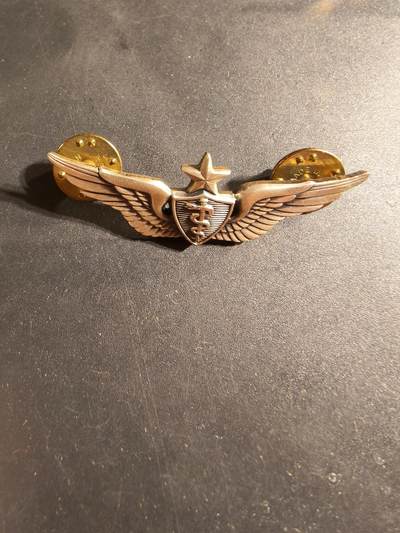 老王徽章第169期 - 美国空军军医中级技能章    925银    2英寸