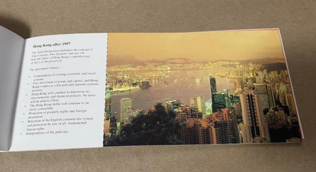 英国 无47 E序 原装册 HK97冠 香港 回归 1997年 5英镑 纪念钞 全新UNC