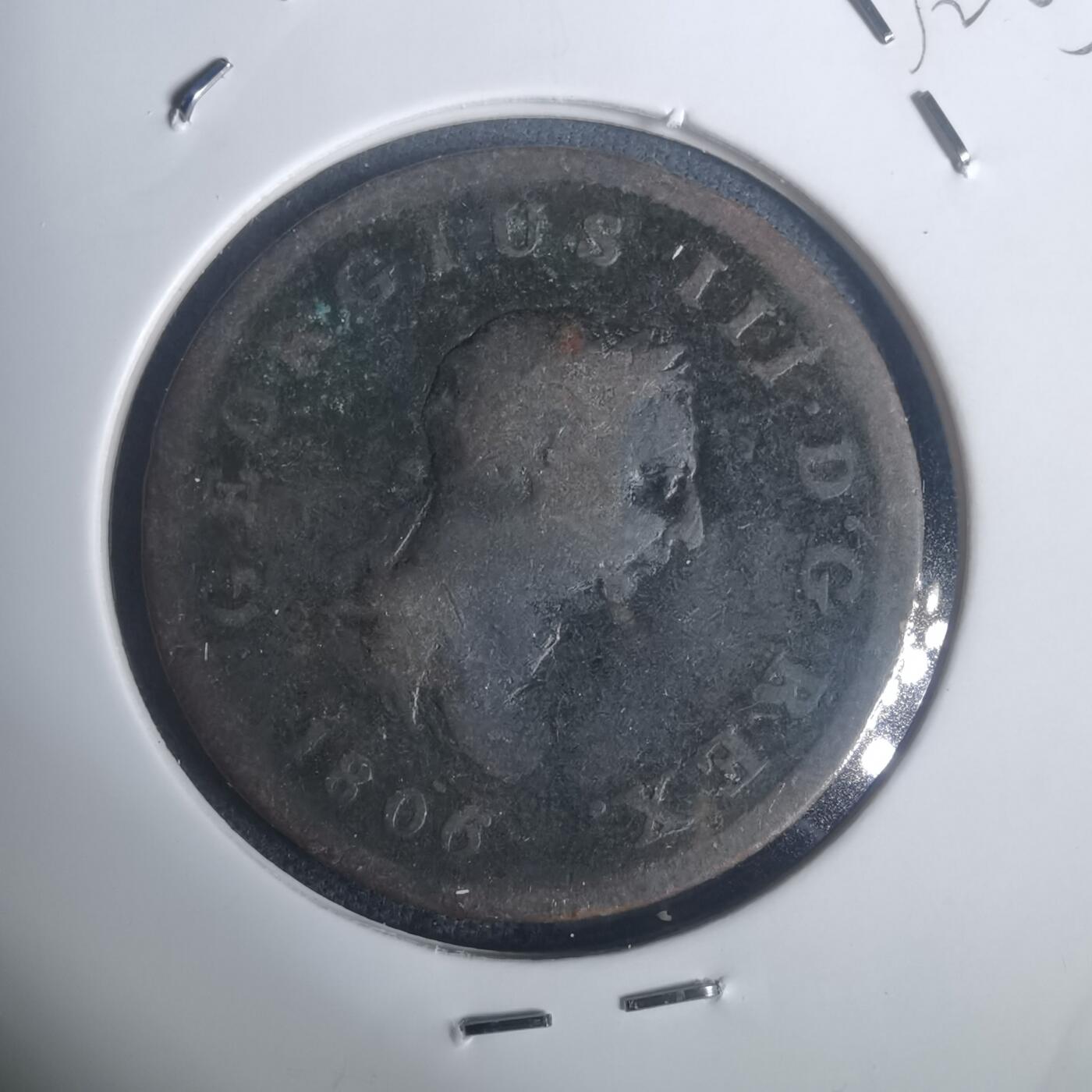 沼泽如烟--第932场 英国1806年铜币