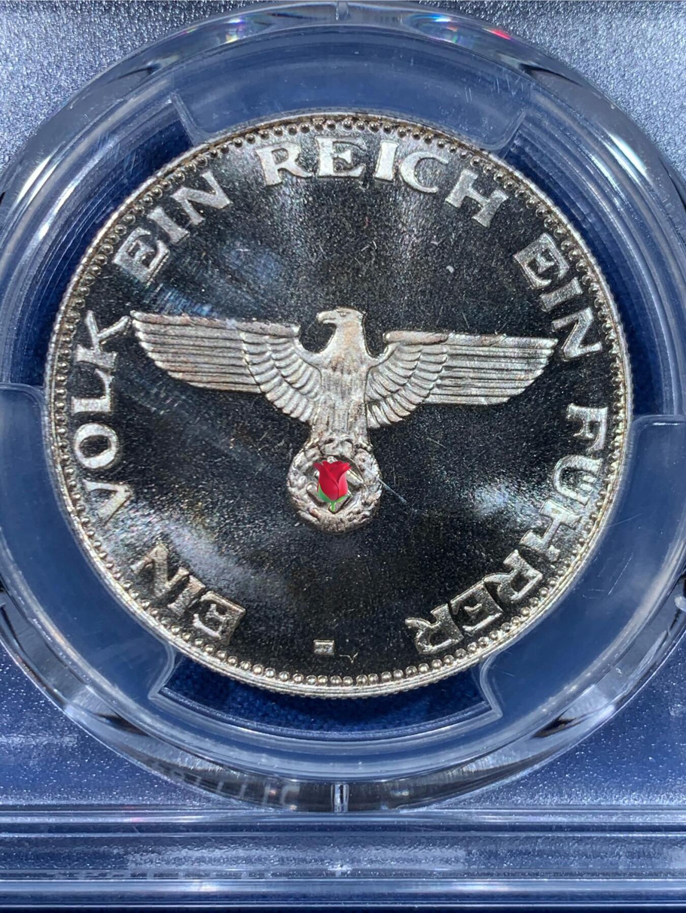 《竞宝斋》第447场 周日，周一，2场连拍 （全场包邮） PCGS SP65 德国美术生镀银铜章 细节见图