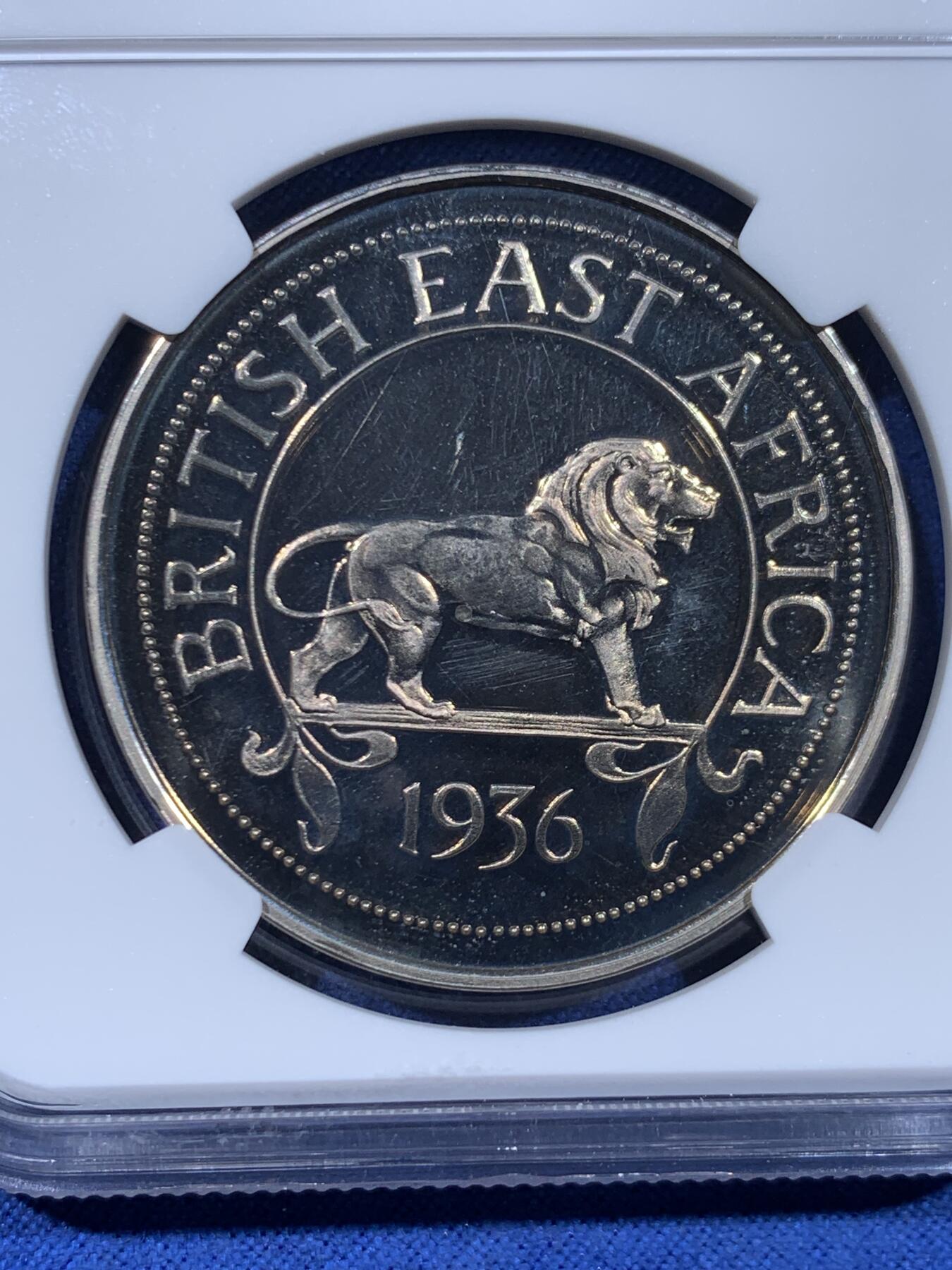 《竞宝斋》第447场 周日，周一，2场连拍 （全场包邮） NGC PF67UC 英属东非1936年爱德华八世克朗型臆造币，非常好的品相。