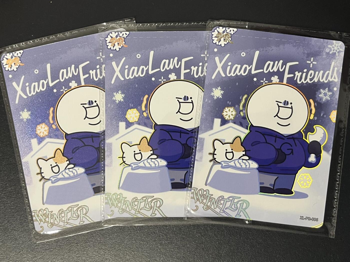 卡牌杂货铺专场拍卖第三场 1月1日周四晚21:00结拍 【原膜】卡游 小蓝和他的朋友们 PR卡 小蓝x3 XL-PR-006