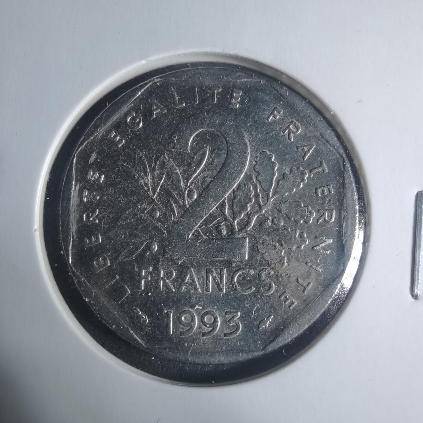 沼泽如烟--第931场 法国1993年2法郎纪念币