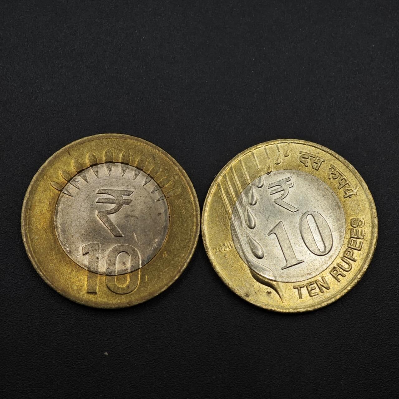 【淘币小摊】实时拍第八百二十七拍   散币场   满百包邮可预留二周 每周一统一发货   印度10卢比2枚