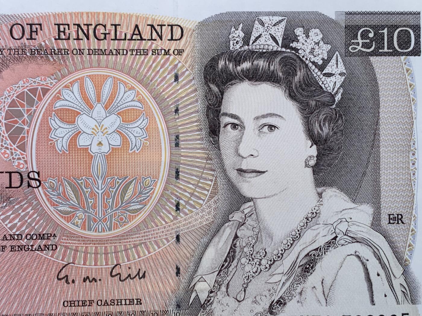 《竞宝斋》第447场 周日，周一，2场连拍 （全场包邮） PMG 66EPQ 英国D序列 1988-91年10镑