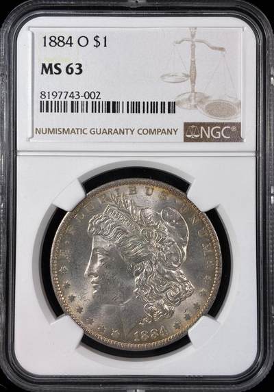 【雨安】【直播拍卖】【世界币章121期-评级币】2025-12-20 周六 19:30 保真 - [评级美洲] USA 美国 1美元 (1878-1921) 摩根 1884年O  NGC-MS63