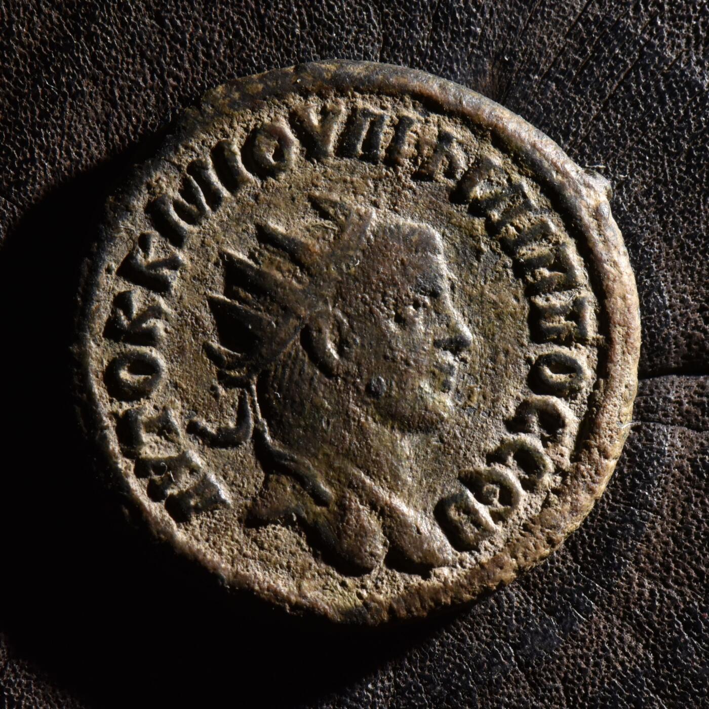 【良泉】【元旦直播场】1月1日晚19.30点开拍！208组西方古代钱币、日本朝鲜花钱 11.18克【土锈未清理】公元248-249年【古罗马】菲利普二世“站鹰”叙利亚行省四德拉克马银币