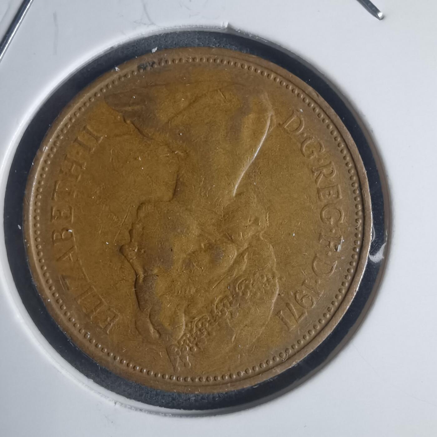 沼泽如烟--第932场 英国1971年2便士