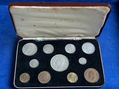 《竞宝斋》第447场 周日，周一，2场连拍 （全场包邮） - 1937年乔治六世登基首发套币11枚装 7银4铜 细节见图