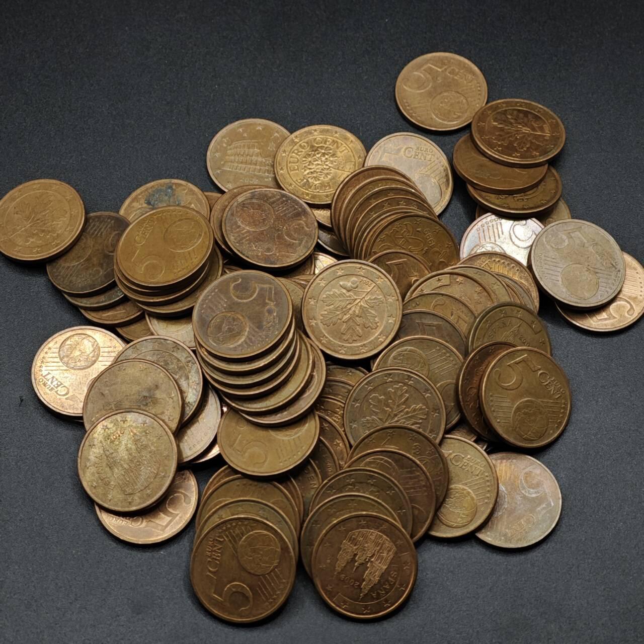 【淘币小摊】实时拍第八百二十七拍   散币场   满百包邮可预留二周 每周一统一发货   5欧分100枚