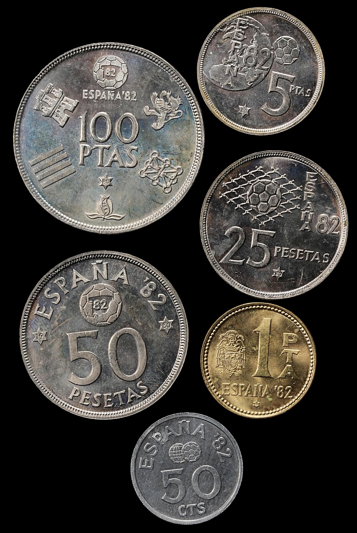 修遠堂世界钱币第九十七期 1982年西班牙世界杯套币 BU品