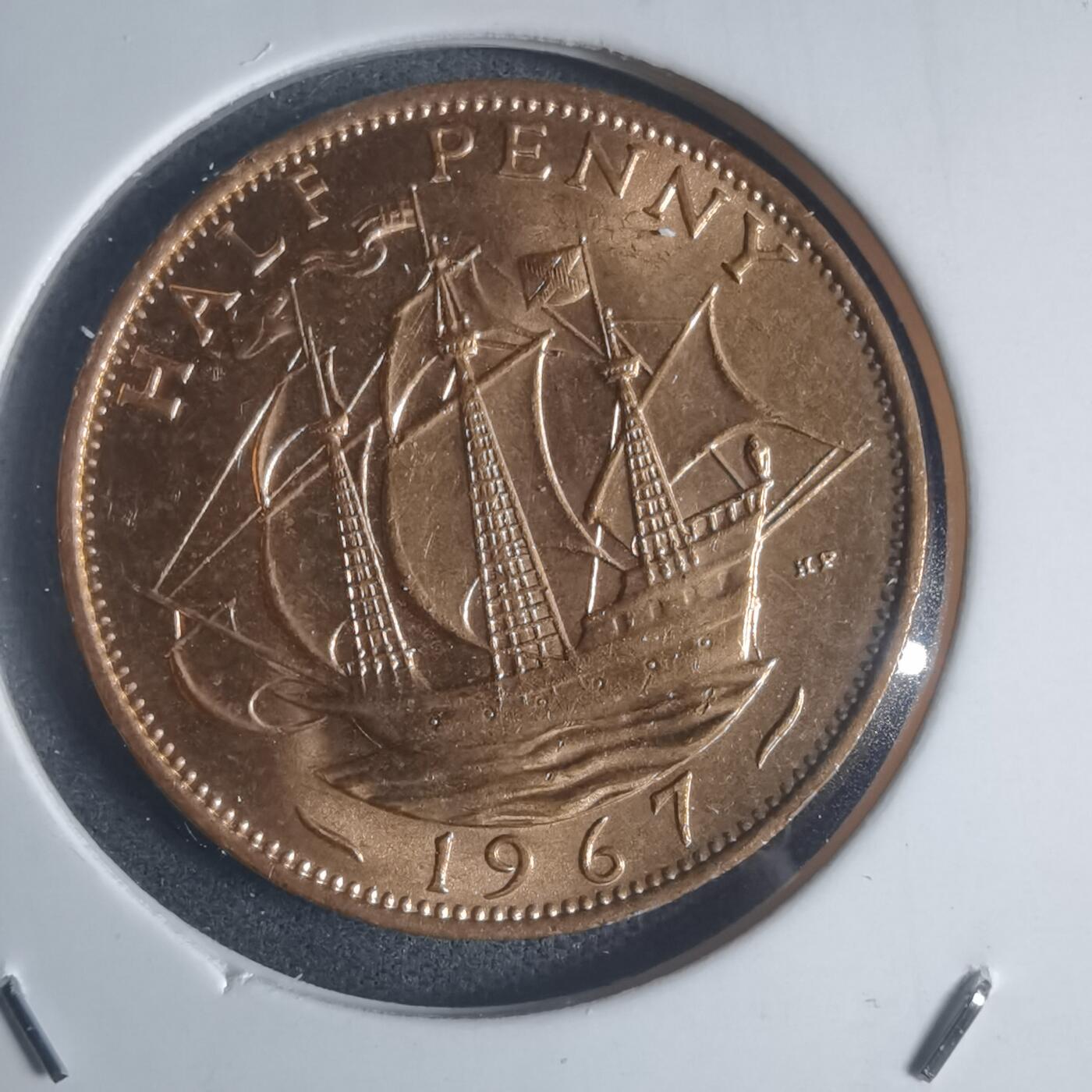 沼泽如烟--第932场 英国1967年半便士