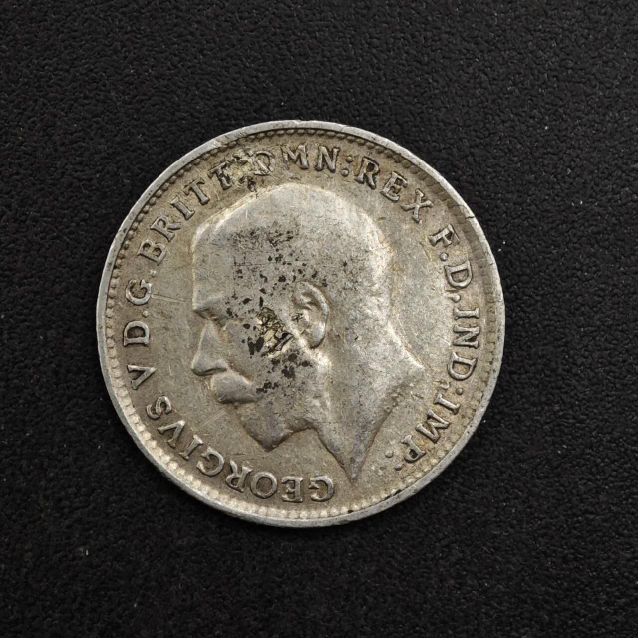 【淘币小摊】实时拍第八百二十七拍   散币场   满百包邮可预留二周 每周一统一发货   英国1919年乔治五世3便士银币