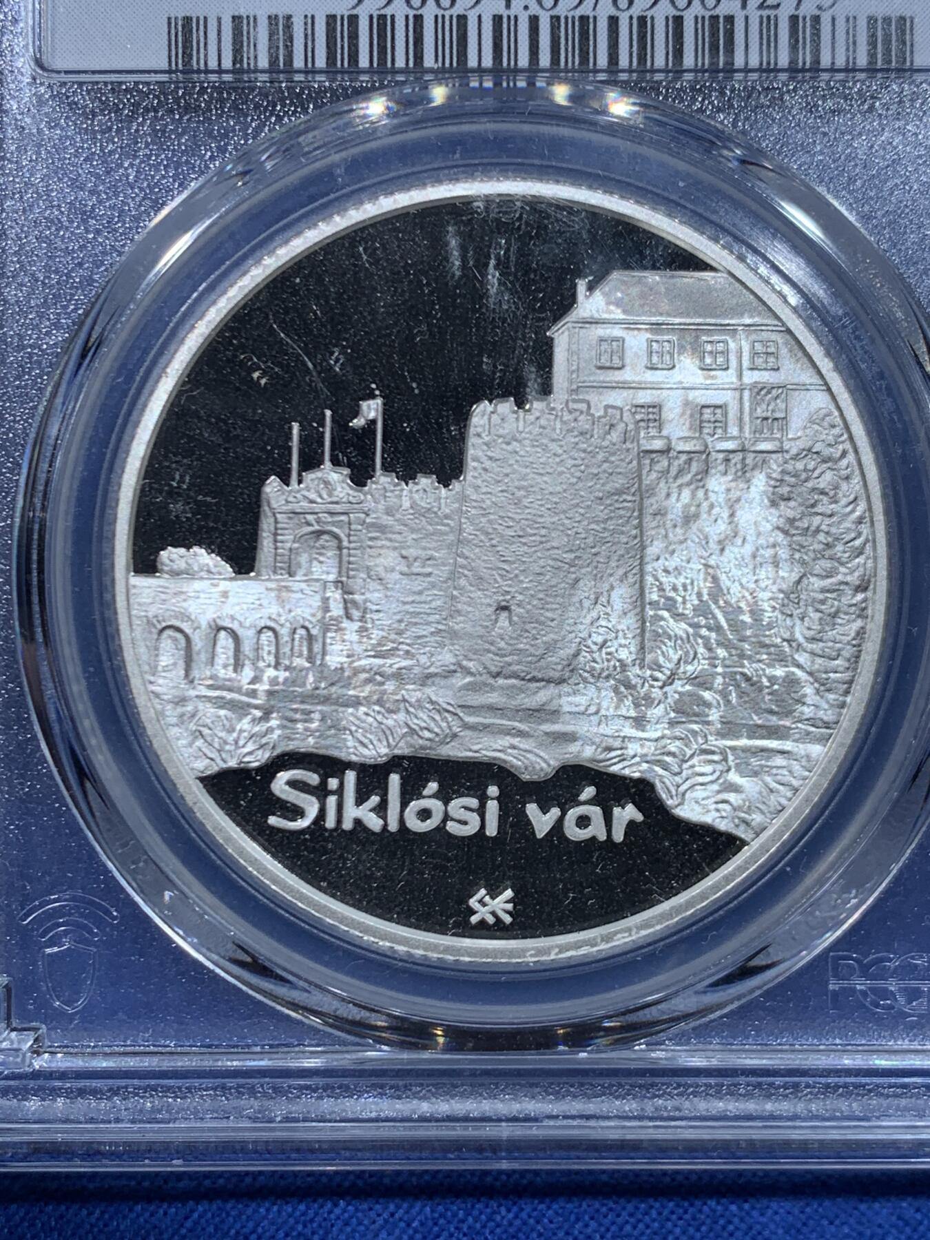 《竞宝斋》第447场 周日，周一，2场连拍 （全场包邮） PCGS PR69DCAM 匈牙利2008年城堡5000福林银币