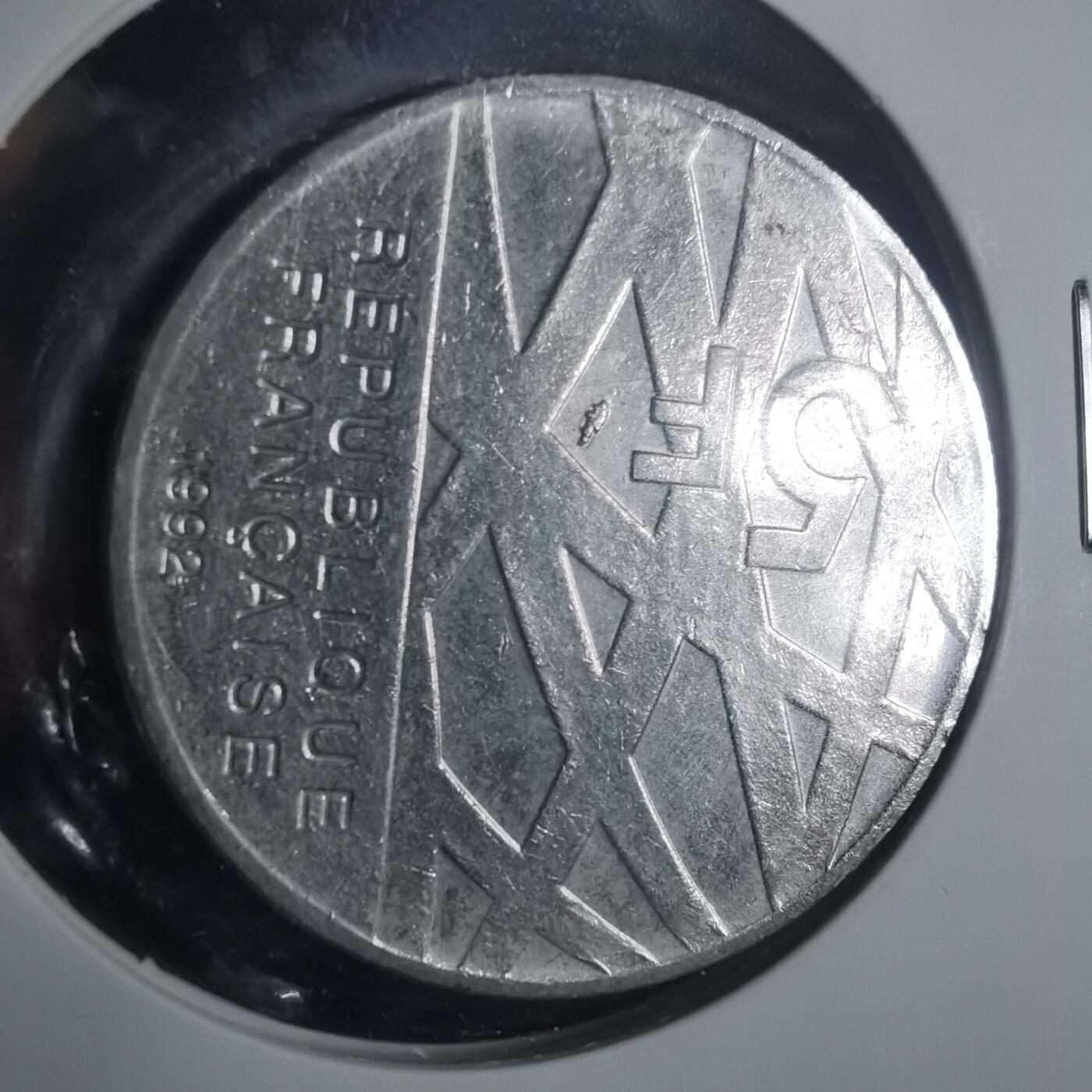 沼泽如烟--第931场 法国1992年5法郎纪念币