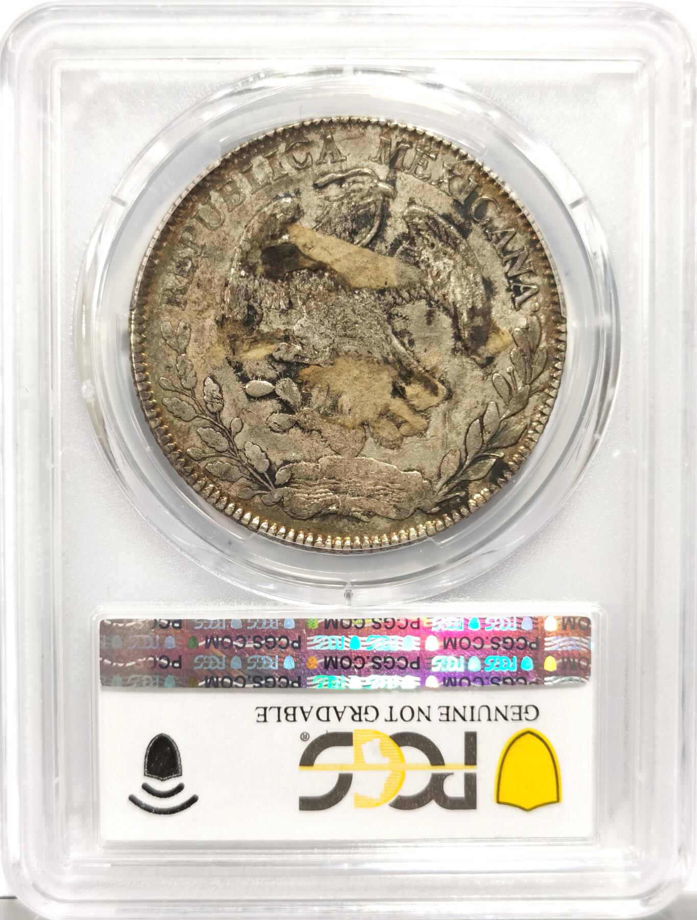 博洋堂世界钱币拍卖第153期（全场包邮） PCGS XF 墨西哥1875年ZS JA版花边鹰洋，完整清晰墨印值得研究
