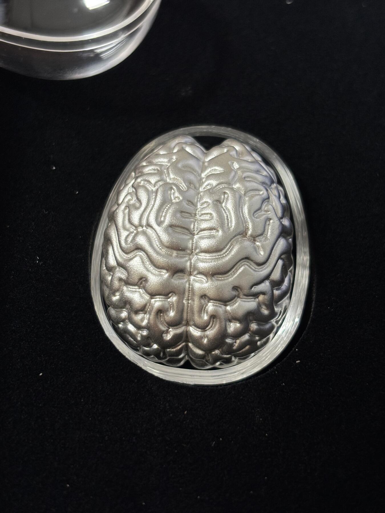 第186期拍卖 萨摩亚2023年人类大脑3D立体异形仿古2盎司纪念银币，999银，发行量1499枚