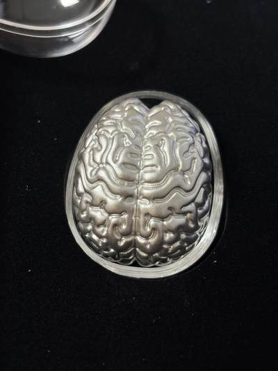 第186期拍卖 - 萨摩亚2023年人类大脑3D立体异形仿古2盎司纪念银币，999银，发行量1499枚