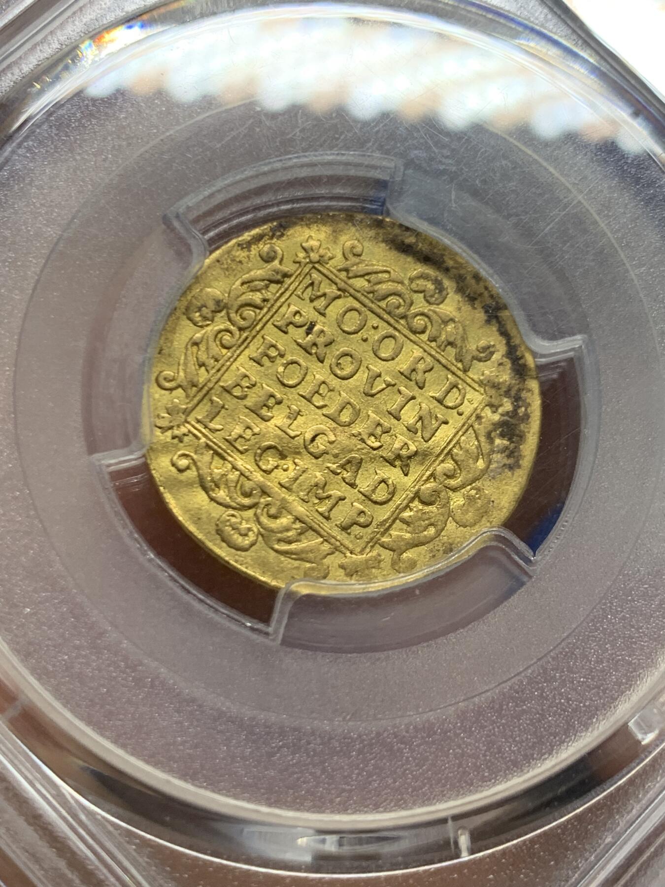 《竞宝斋》第447场 周日，周一，2场连拍 （全场包邮） PCGS AU58 荷兰武士1781年金币 986金，3.49克，非常稀有的品种，季军分，更高分仅两枚！