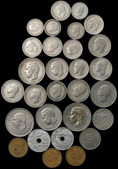 修遠堂世界钱币第九十七期 - 希腊现代币一组 每一枚都不重复