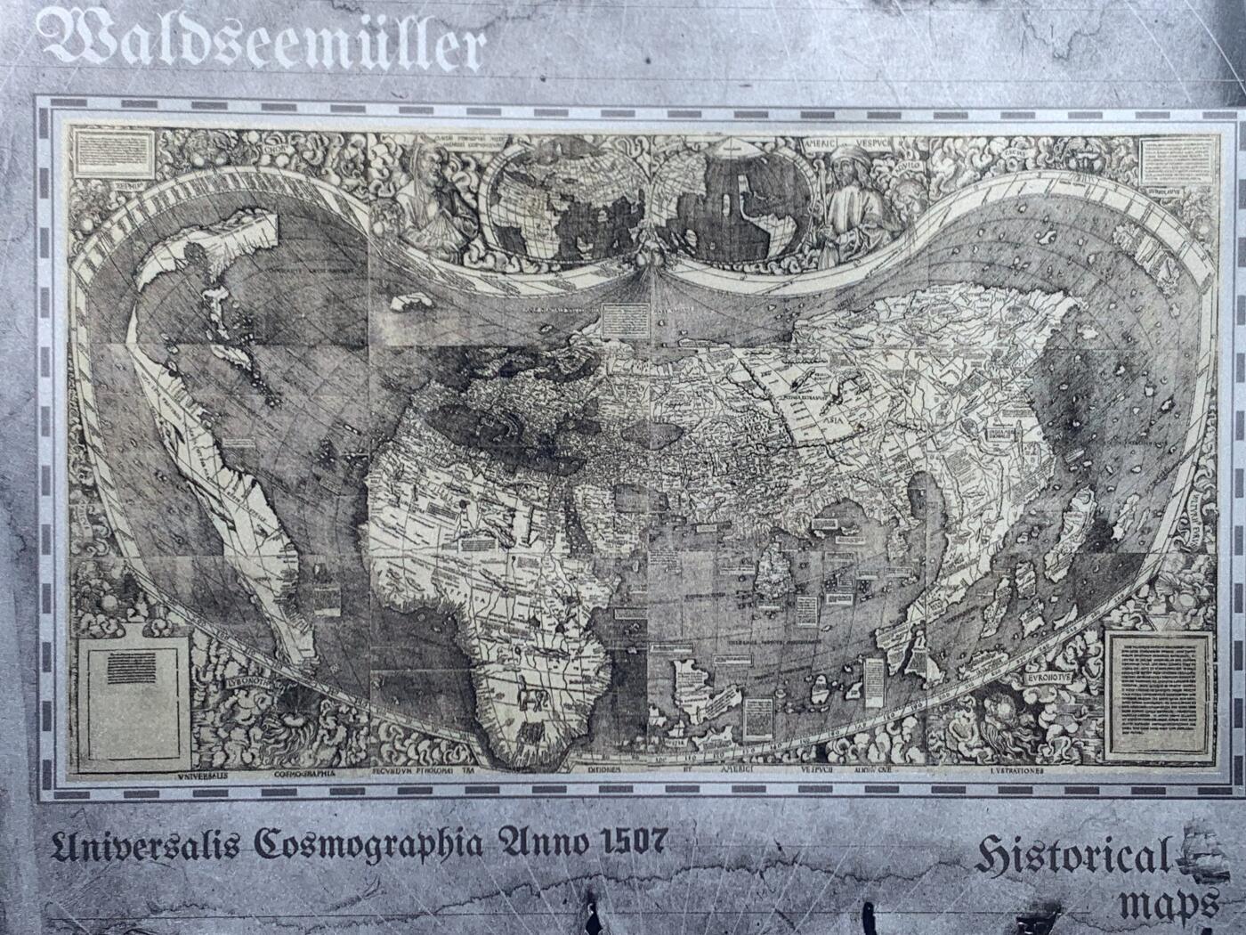 《竞宝斋》第447场 周日，周一，2场连拍 （全场包邮） 库克群岛2018年瓦德泽米勒大航海地图5D银钞，20*15cm，30克，999纯银，限量发行1500枚。