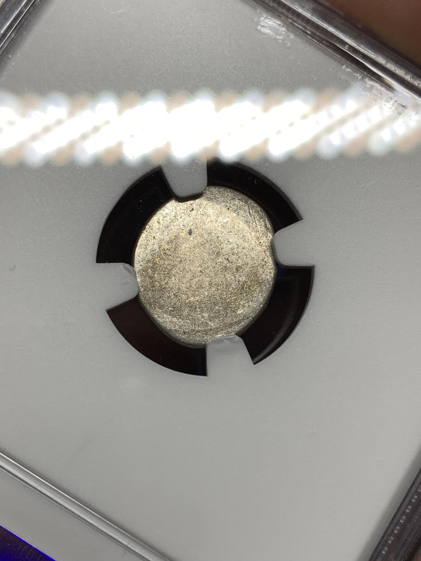 《竞宝斋》第447场 周日，周一，2场连拍 （全场包邮） NGC AU55 柬埔寨 1600-1860 小鸟 2PE 银币 东南亚经典品种