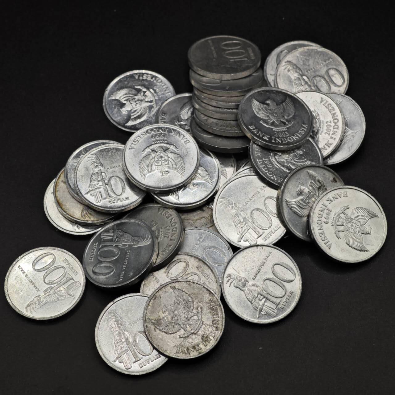 【淘币小摊】实时拍第八百二十七拍   散币场   满百包邮可预留二周 每周一统一发货   印尼100卢比铝币39枚