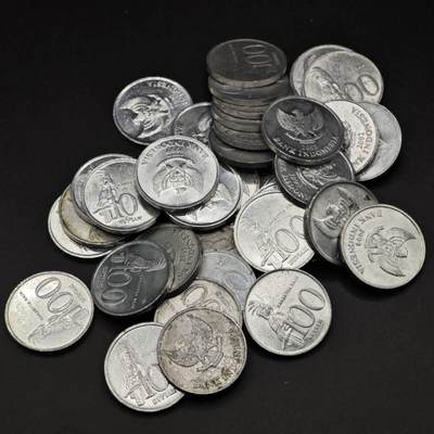 【淘币小摊】实时拍第八百二十七拍   散币场   满百包邮可预留二周 每周一统一发货   - 印尼100卢比铝币39枚