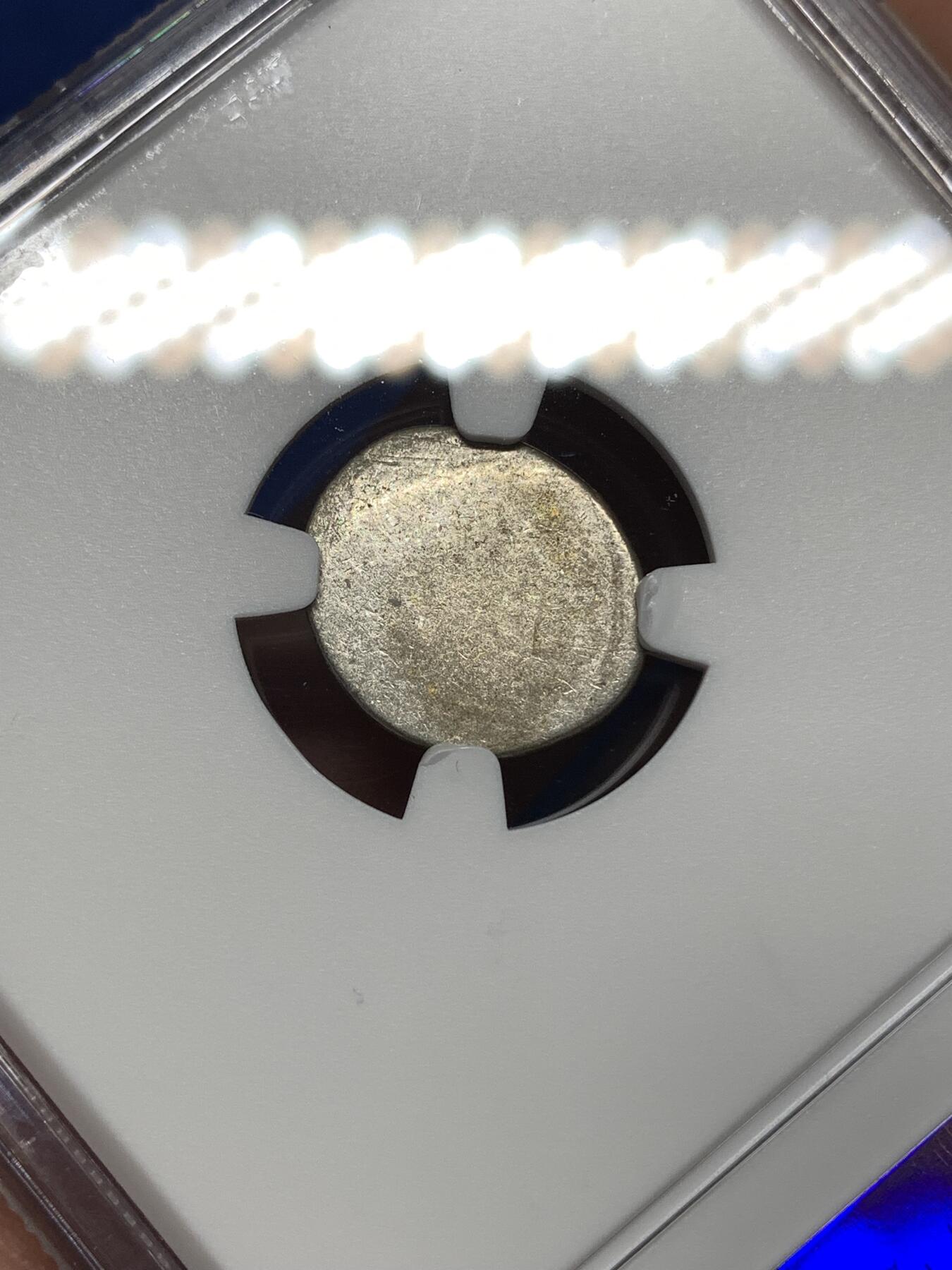 《竞宝斋》第447场 周日，周一，2场连拍 （全场包邮） NGC AU55 柬埔寨 1600-1860 小鸟 2PE 银币 东南亚经典品种