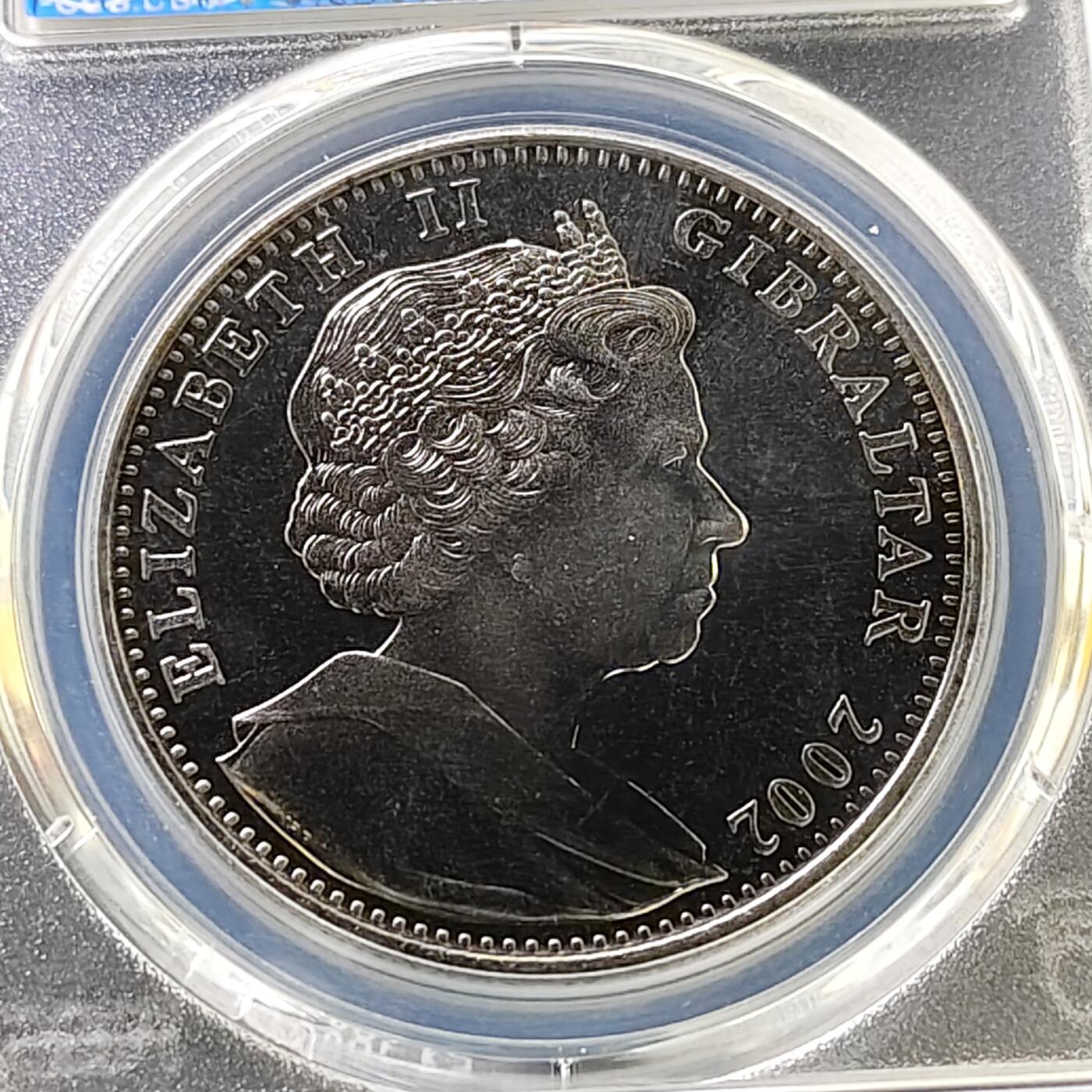【全场包邮】纯粹捡漏拍487场（免费代拍第24场） 【收藏级·冠军分】直布罗陀2002年1克朗女王母亲伊丽莎白皇太后重要时刻系列新西兰钓鱼克朗型纪念币-PCGS MS67