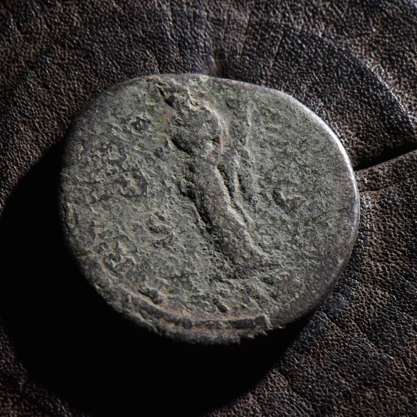 【良泉】【元旦直播场】1月1日晚19.30点开拍！208组西方古代钱币、日本朝鲜花钱 公元140-144年【古罗马】五贤帝-安东尼·庇护，幸福女神-福尔图娜，阿斯铜币，9.98克