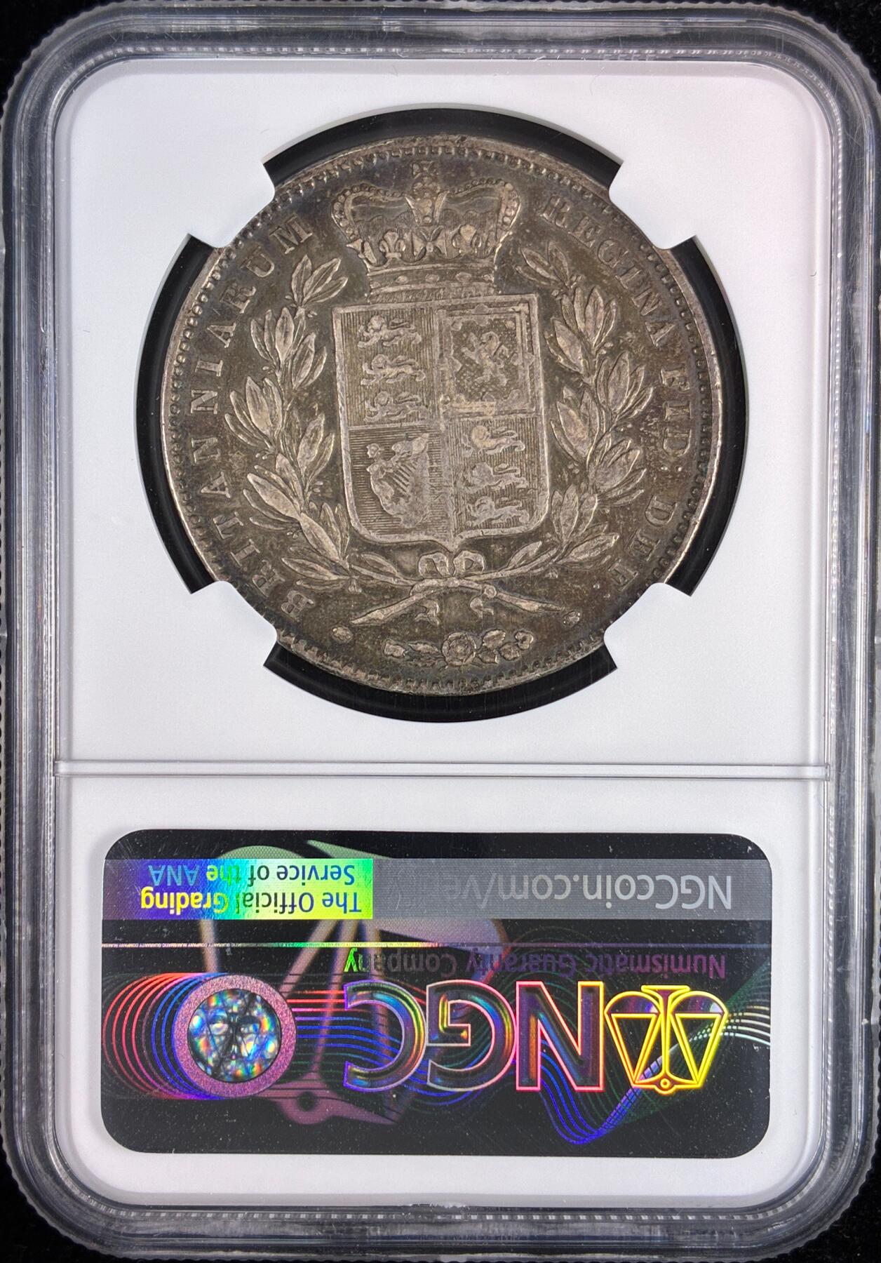 【雨安】【直播拍卖】【世界币章121期-评级币】2025-12-20 周六 19:30 保真 [评级欧洲] Great Britain 英国 1克朗 1845年 维多利亚 青年版  NGC-XF 美包浆