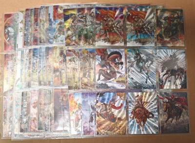 趣卡卡拍No.21期（无佣金免手续费，分享成交有奖） - 【套卡】苍海承风 满江红 粗闪+卡头+艺术家+光栅卡等124张（套卡已拆入册）