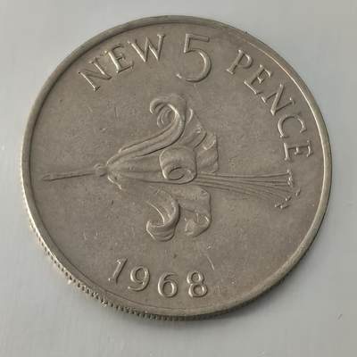 Krab外币市集Vol.26 - 根西岛1968年5便士