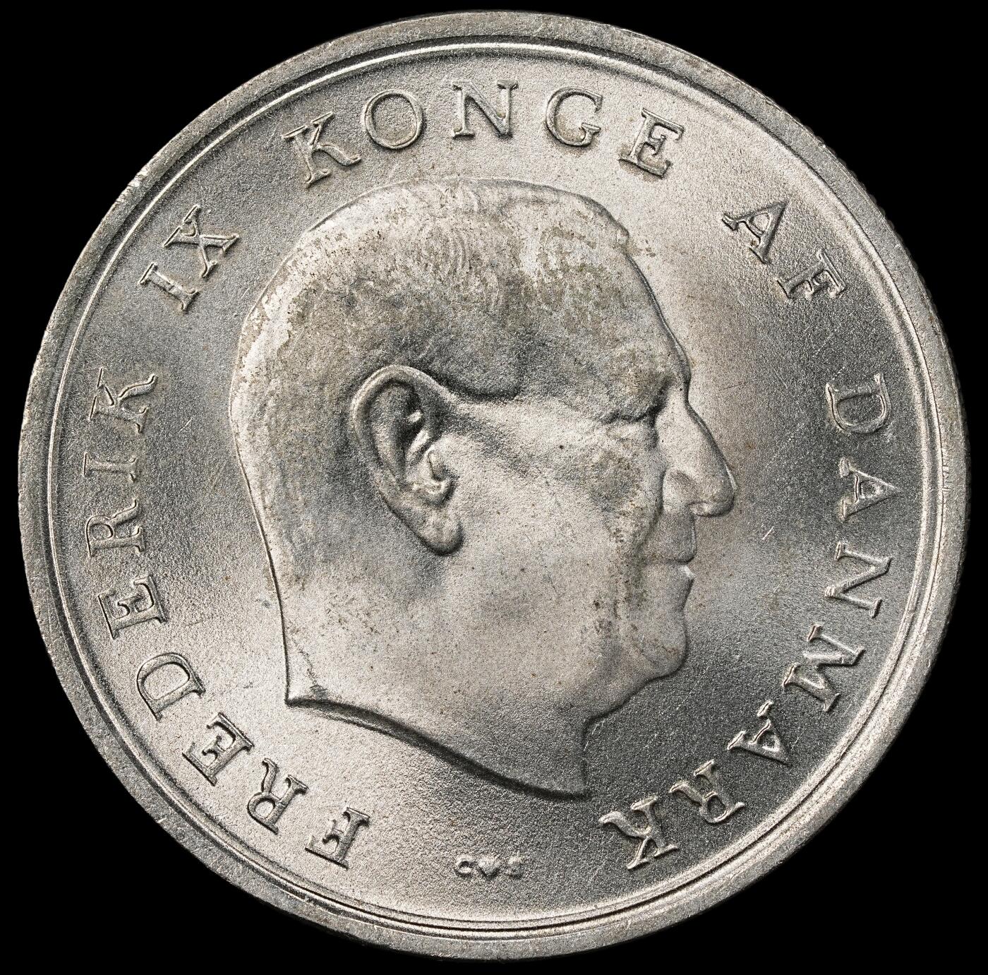 修遠堂世界钱币第九十七期 1967 年丹麦-玛格丽特公主与法国亨里克亲王结婚纪念 10 克朗银币  20.40g，含银80%