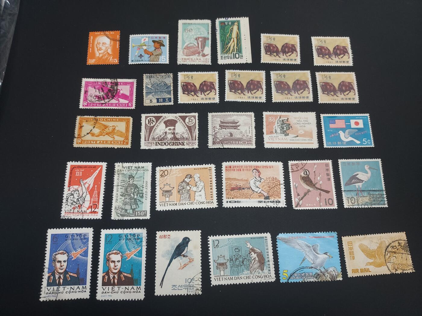 博彦收藏  TM 12月20日 8点 邮票专场 全场包邮 外国邮票一组，个别瑕疵，大部分上品